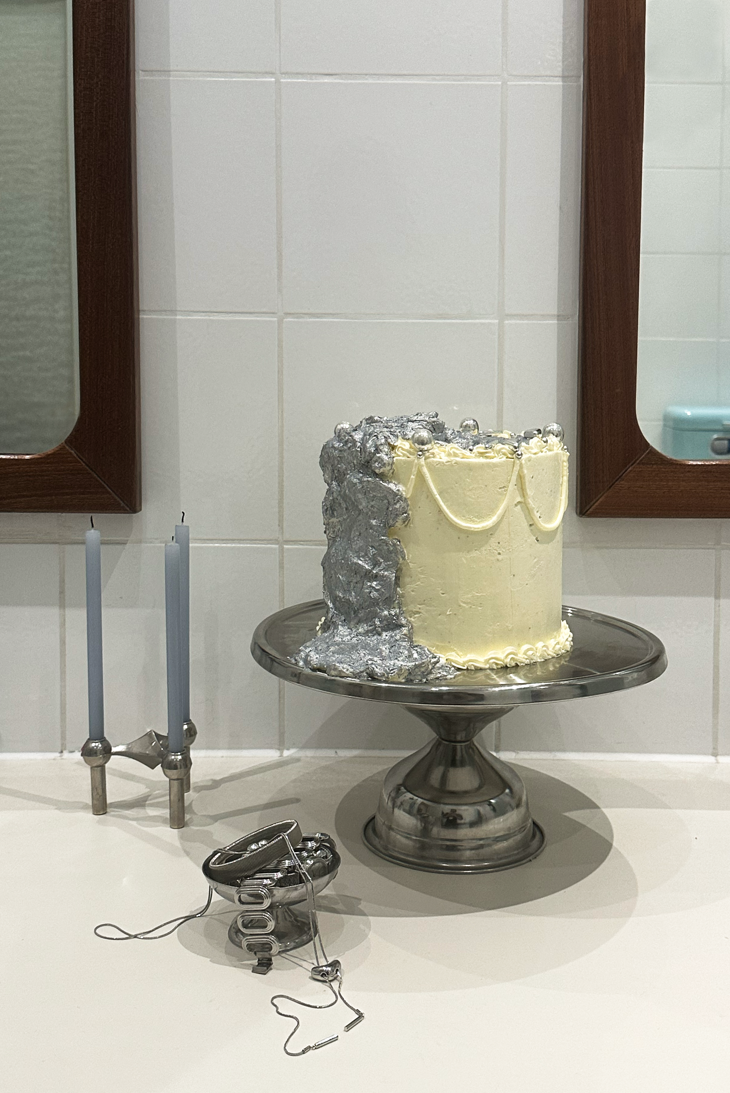 silver cake